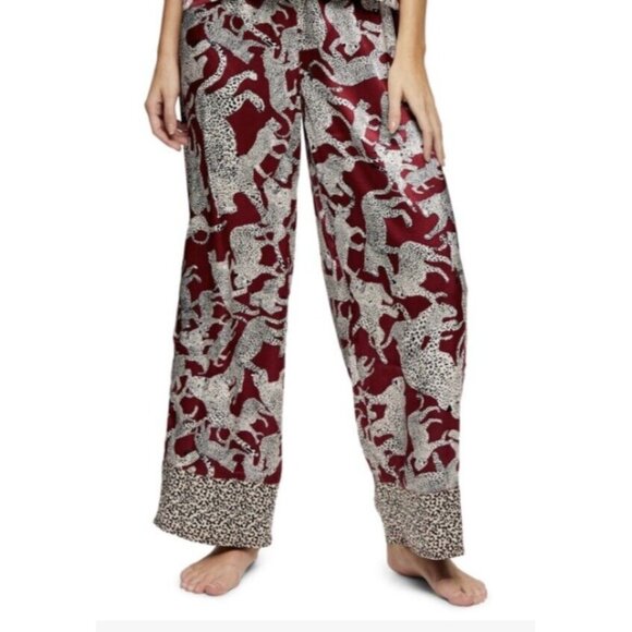 Topshop Pants - Topshop Satin Pants Wide Leg Leopard M 8-10